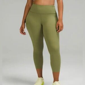 Lululemon Fast and Free High Rise Tight Plus Size Leggings Bronze Green Size 18
